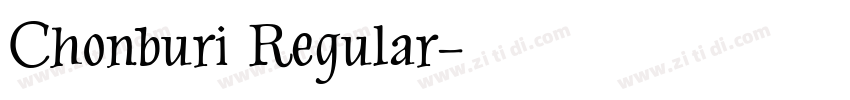 Chonburi Regular字体转换